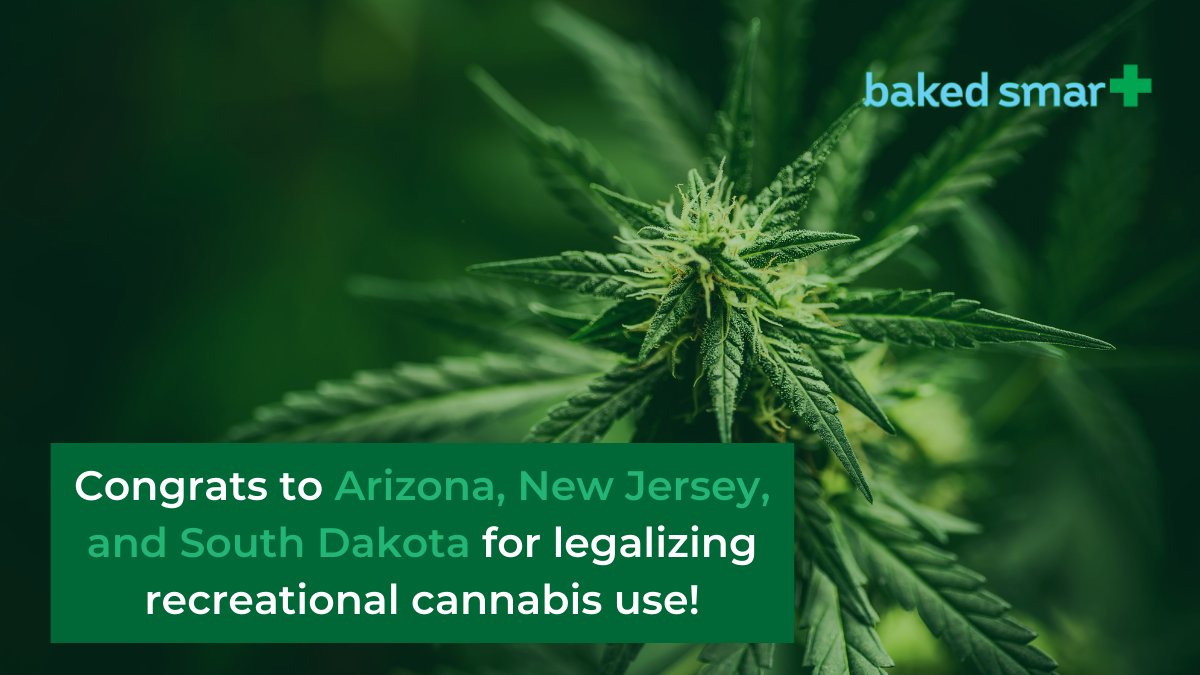 Baked_Smart's tweet photo. 🌿 If your state just legalized cannabis, what are you most excited about?
https://t.co/FQzAWZSmor @CNN #Legalization #ArizonaCannabis #NewJerseyCannabis #SouthDakotaCannabis #CannabisLegalization https://t.co/BCOXATo6Kk