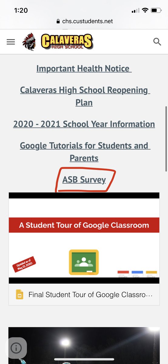 CHS Students!! Go to the Calaveras High website and take the ASB survey!! Your opinion matters and we want to hear what you have to say