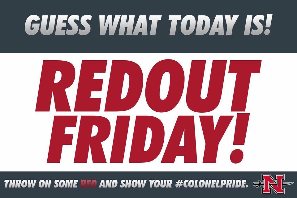 NichollsState's tweet photo. Today is #RedOutFriday!

Wear red to show your #ColonelPride! https://t.co/YSKrMSWAxB