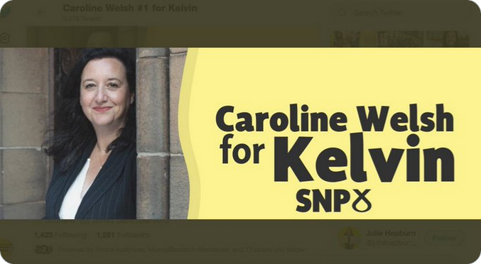 WomensPledge's tweet photo. Final reminder - If you live in the #GlasgowKelvin constituency vote for @caro4glasgow to be your SNP candidate for the #ScottishElection2020. Voting closes at noon tomorrow. https://t.co/SuBujHUnPf