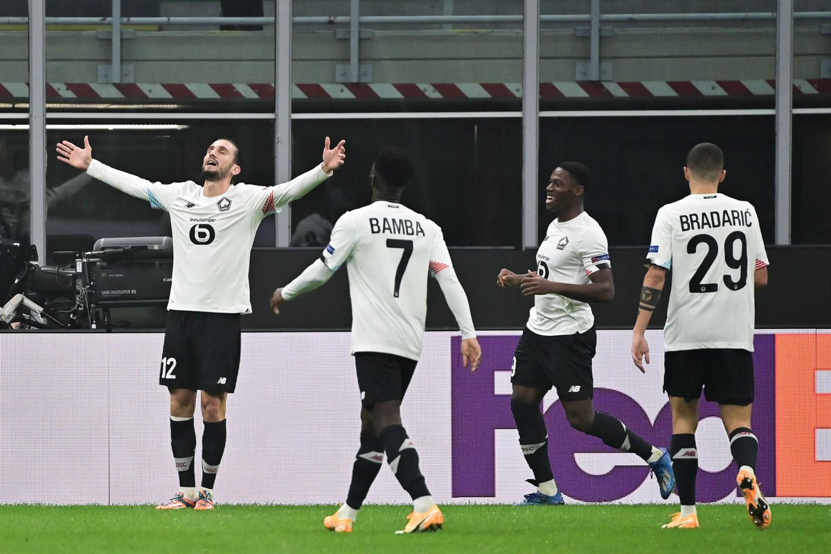 EuropaLeague's tweet photo. LOSC's hat-trick hero. 𝗔𝗴𝗮𝗶𝗻. 

🎩 Yusuf Yazıcı on 🔥 in the #UEL https://t.co/UHhU8r1SmZ