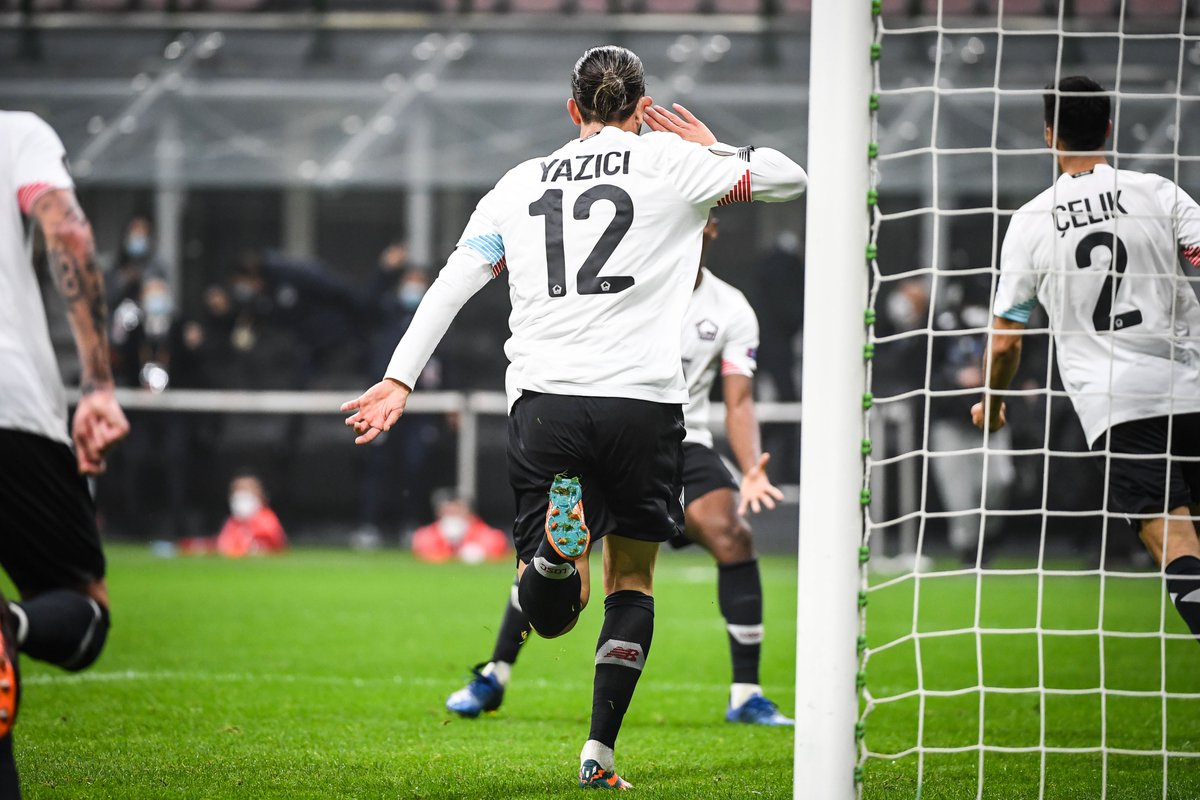 EuropaLeague's tweet photo. LOSC's hat-trick hero. 𝗔𝗴𝗮𝗶𝗻. 

🎩 Yusuf Yazıcı on 🔥 in the #UEL https://t.co/UHhU8r1SmZ