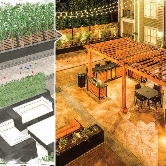 thinkConfluence's tweet photo. #ConfluenceTBT: Confluence was selected to assist in the design of District 39, a mixed-use redevelopment in Kansas City, MO. The courtyard features an outdoor kitchen and entertainment space which features resort-style furnishings, outdoor televisions and a bocce ball court. https://t.co/AHD6jNPE4b