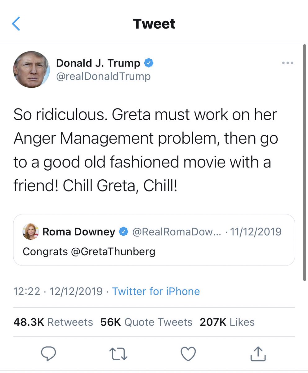 MaximCombes's tweet photo. Quand @GretaThunberg parodie @realDonaldTrump en reprenant terme à terme le tweet de #Trump à son encontre d'il y a un an. 

And the winner is.... 

#Elections2020 https://t.co/RXnXL6G3I4