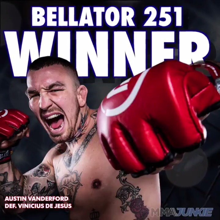 Image for the Tweet beginning: #Bellator251 results: Austin Vanderford (@AustinV170MMA)