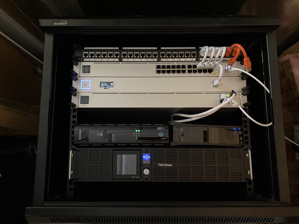 I didn’t grab a ton of pics since I was chatting up the installer more of the time (thanks for fielding lots of questions Travis!), but it’s in now - fiber and coax both in the downstairs rack. Maybe I’ll lower Spectrum to 100/20 and keep it as a backup ISP.