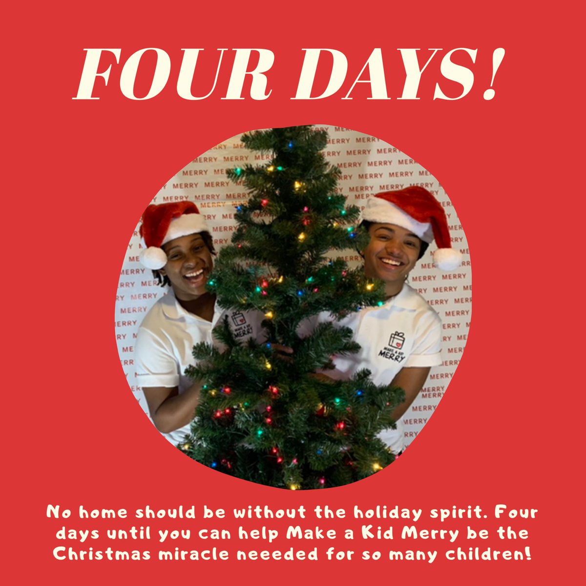 makeakidmerry's tweet photo. The countdown begins!! We are extremely excited to announce our nonprofit ‘Make a Kid Merry’, where founders Skylar Beavers and Jordynn Jenkins will work w/ community to sponsor Christmas gifts for children this year. Our website will launch on Monday November 9th, so stay tuned! https://t.co/5KKuMp2UwR