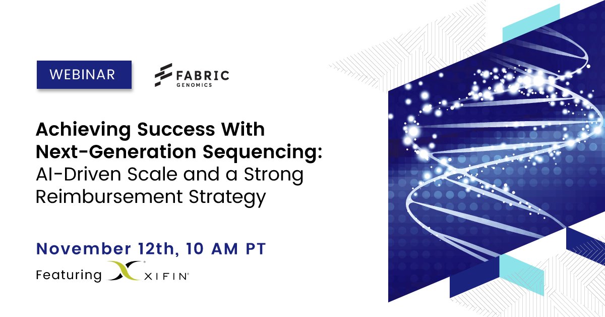 FabricGenomics's tweet image. How you can optimize both lab efficiency and reimbursement rates to scale #NGStesting? We’ve teamed up with @XIFIN to pave your path forward: bit.ly/3enZub4 

#genomics #labtwitter #medtwitter