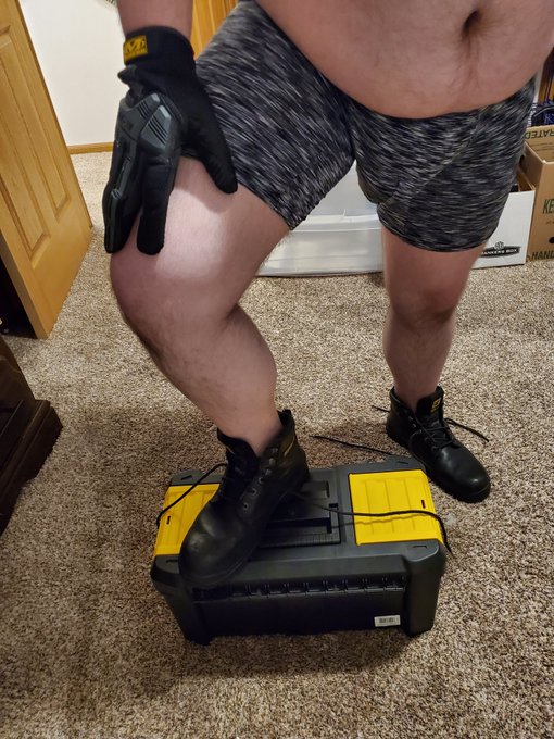 My boots need cleaning and need to be tied.  If you want to be stepped on you better get to it, or this