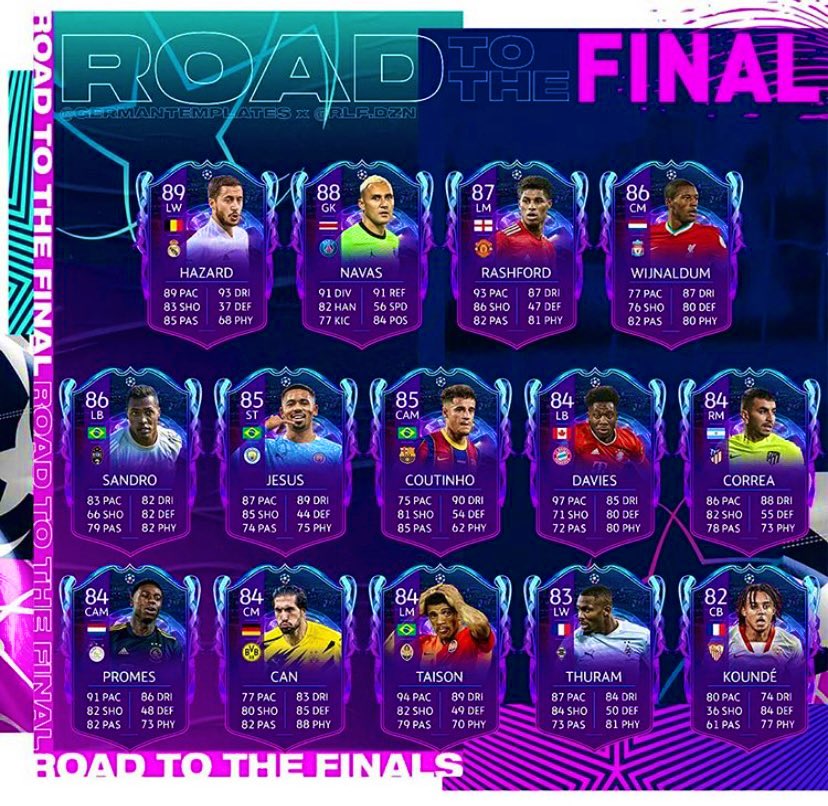 DexoATL's tweet photo. prediction #FIFA #EuropaLeague #FIFAMobile #FUT21 #Bayern #Bayern #ChampionsLeague #EuropaLeague #FIFAMobile #FUT21 #Gladbach #RoadtotheFinal #UCL #futbin #fifa21beta #futwiz #hazard #navas #Rashford #ManUnited #Salzburg #BVB #fut #Ultimateteam #lfc #SHKBMG #ATALIV #fifaevent https://t.co/M5uvDW2jy8