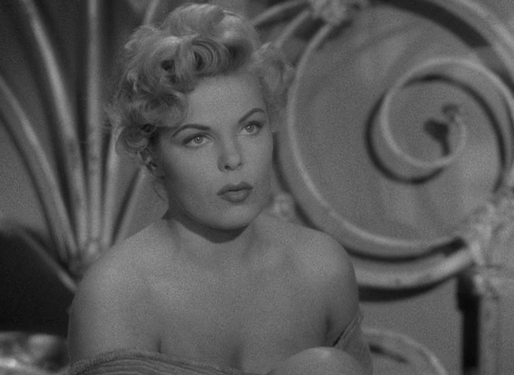 This particularly sleazy incident proves the final straw, and one of the reasons she marries Haas. (The old guy runs the store she works in and has given her a place to live and work).  #Noirvember  #Bait