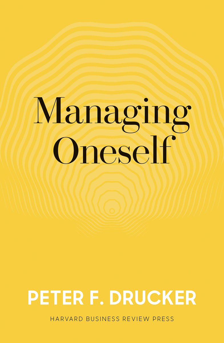 The greatest book under 50 pages: Managing Oneself from Peter Drucker.Inside, there are six questions to reflect on:- What are my strengths?- What are my values?- How do I perform?- Where do I belong?- What should I contribute?The goal: become CEO of Me, Inc.Thread...