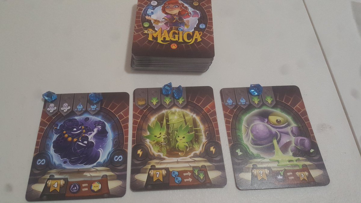 coryjgoff's tweet photo. New game on family game night! Via Magica!
Easy to learn/play.
Fantastic art.
We had to play it again immediately! 
#viamagica #hurricanegames #boardgames #tabletopgames https://t.co/S32dlRaAp4