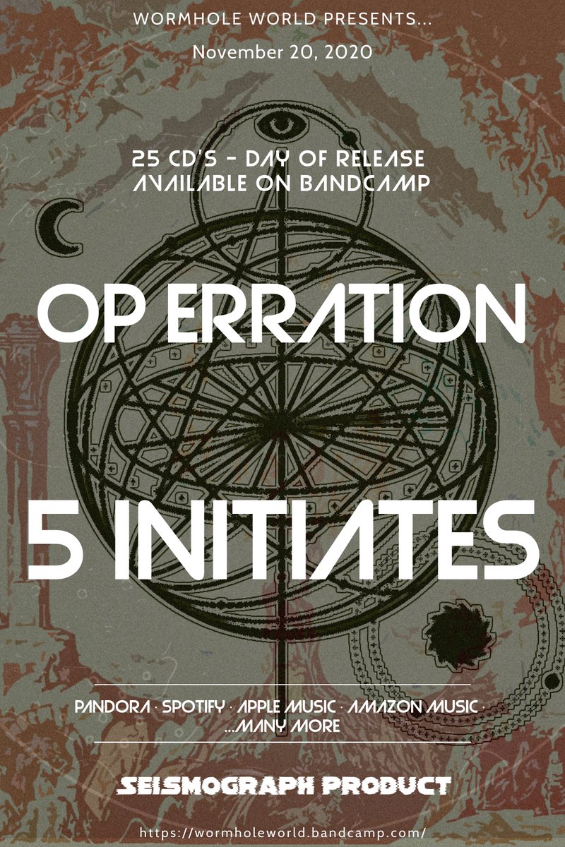 _seismograph_'s tweet photo. I'm hyped about November 20, my ambient project #OpErration is releasing a new album on @WormholeWorld "5 INITIATES"
Limited 25 Copies; eco-friendly CD's

A glimpse of new sounds to come
https://t.co/57roR2zlQh

#experimental #soundart #soundscape #ambient #industrial #noise https://t.co/rjkxRdyVTZ