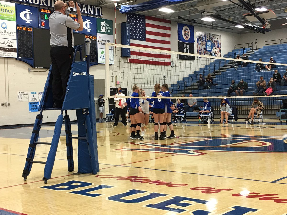 MarkSolberg1957's tweet photo. Congrats to our Cambridge-Isanti Bluejacket Volleyball Team and Coaches; 3-1 victory over always good Princeton. #jacketpride https://t.co/HRgky7Ruwp