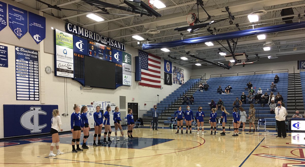 MarkSolberg1957's tweet photo. Congrats to our Cambridge-Isanti Bluejacket Volleyball Team and Coaches; 3-1 victory over always good Princeton. #jacketpride https://t.co/HRgky7Ruwp