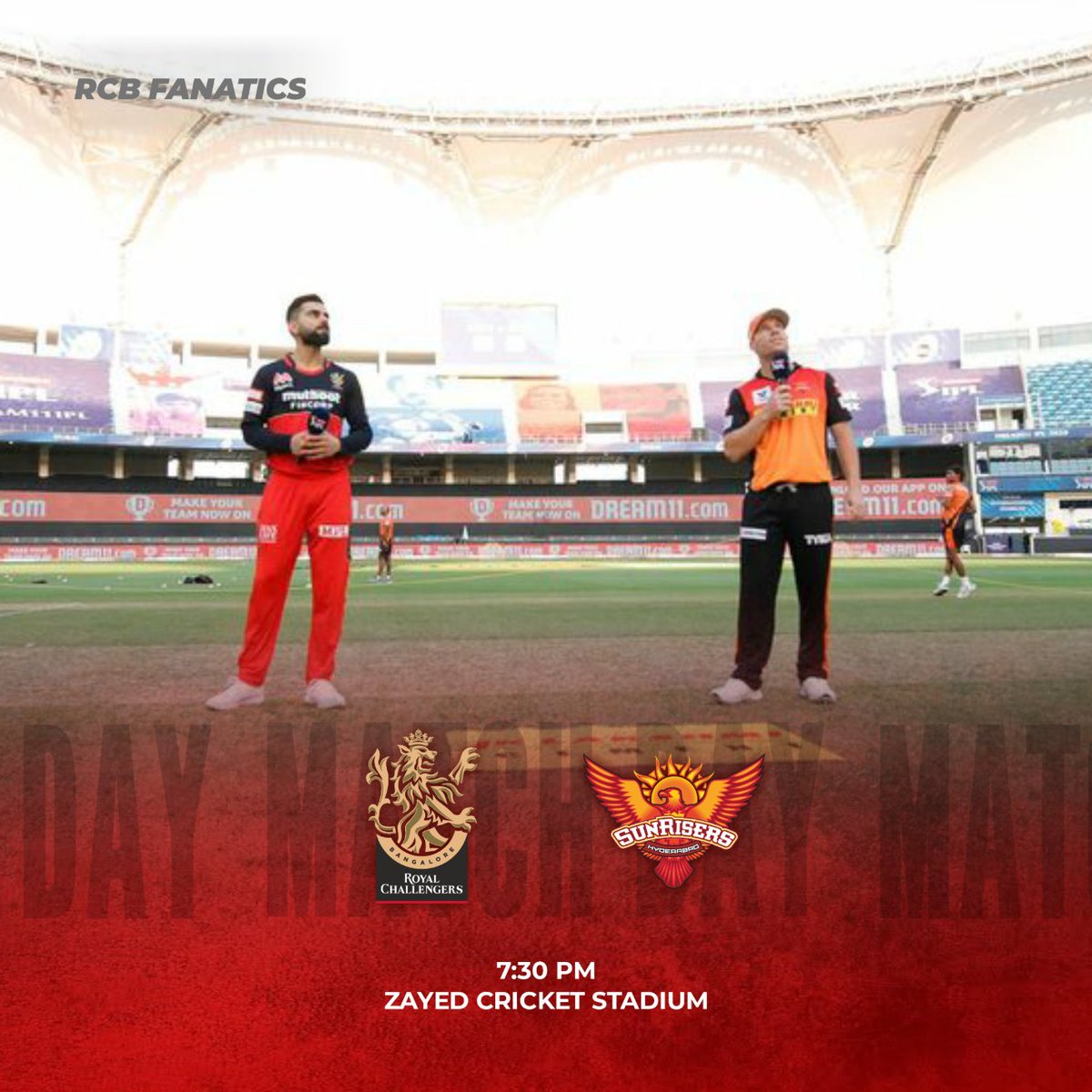 rcbfanatics's tweet photo. It's Match Day, 12th Man! 🔥

We'll be facing @sunrisershyd in our first ever play-off match after 2016! 🙌🏻

📸 BCCI
.
.
.
.
.
.
#SRHvsRCB #PlayOffs #IPL2020
#Dream11IPL2020 #IPLUpdates 
#RoyalChallengersBangalore https://t.co/bXNI0r235E