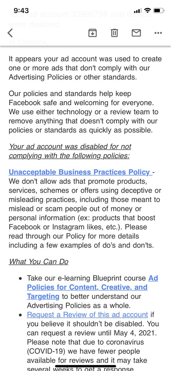 croy16's tweet photo. This is really funny ⁦@Facebook⁩. You shut down a real estate company account that’s following all your rules and yet you let violent fringe groups run wild. Good looks 👌🏼 https://t.co/a90zzEQpeA