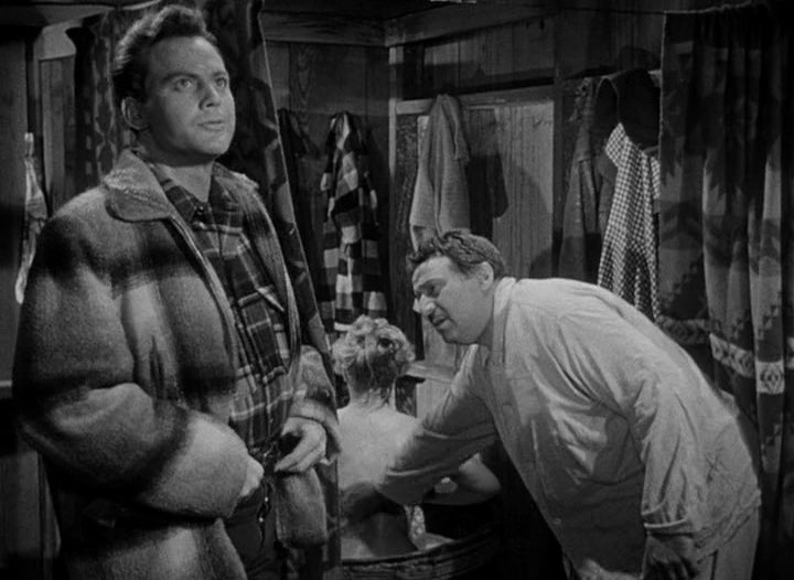 The film never quite explains why Haas doesn’t want to touch his own wife - it’s suggested that he believed the rumours (he’s religious) and married her just to use her in his plot. Hence this comical and quite sexy moment.  #Noirvember  #Bait