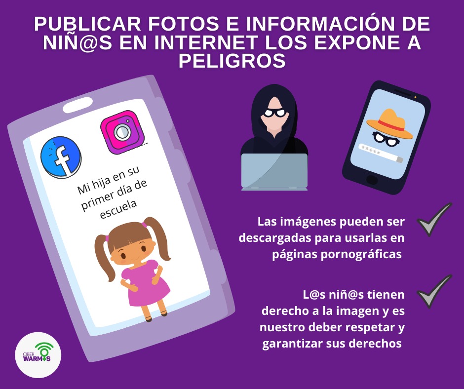 CiberWarmis's tweet photo. 📢 #WarmiRecomendación 📲
PUBLICAR FOTOS E INFORMACIÓN DE NIÑ@S EN INTERNET LOS EXPONE A PELIGROS
#CiberWarmis 
#CiberActivismo 
#SeguridadDigital https://t.co/2C5AoyEQEF