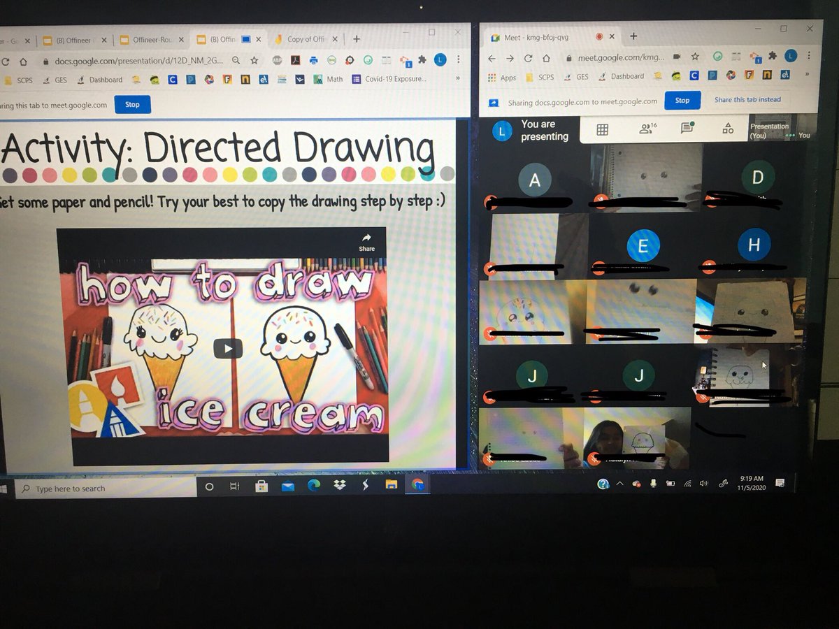 Morning and afternoon meeting with both groups today! They all did a great job with their ice cream cones by following the step by step video! 🍦🖍✏️<a href="/GESGATOR/">Garrisonville Elem.</a>