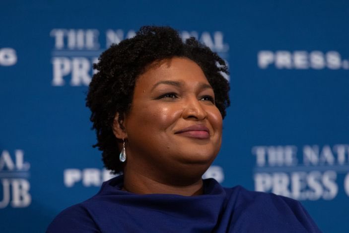 Stacey Abrams played an absolutely ENORMOUS role in Georgia turning blue. She has become one of the biggest civil and voting rights advocates in the country and helped register about 800,000 new voters. Give this Black woman the credit she deserves!