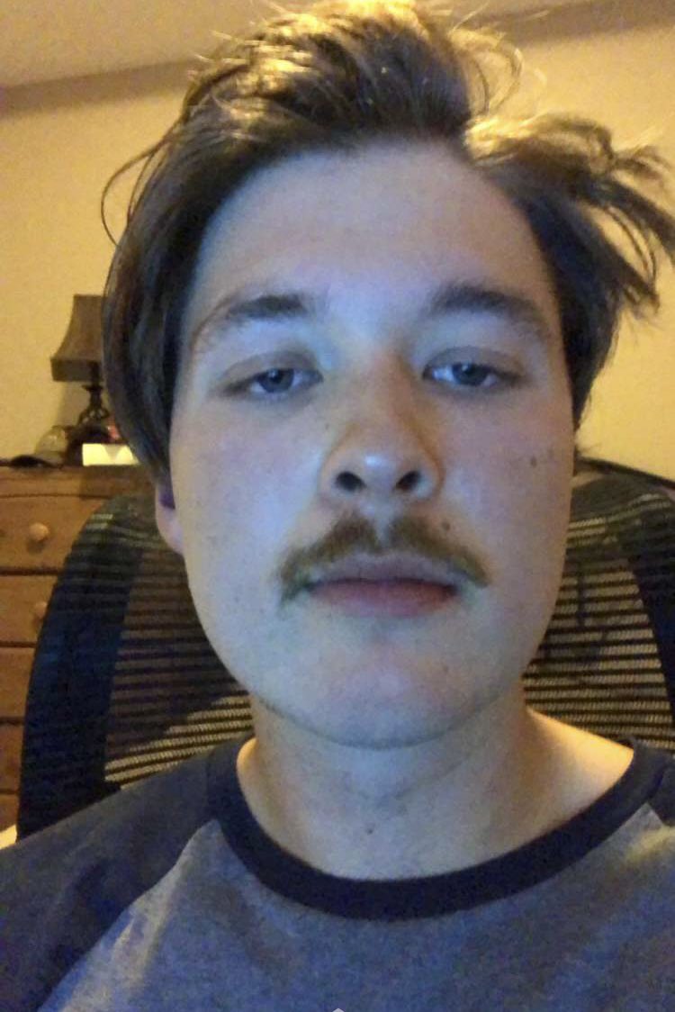 BackDoorMeats's tweet photo. Next up is Ty Atkinson. Ty is rocking the dual squirrel tail with a hint of pumpkin spice. The ginger touch to this face fungus could resemble your grandmothers chesterfield by the end of the month.#Movember https://t.co/sgDbVXeKNo