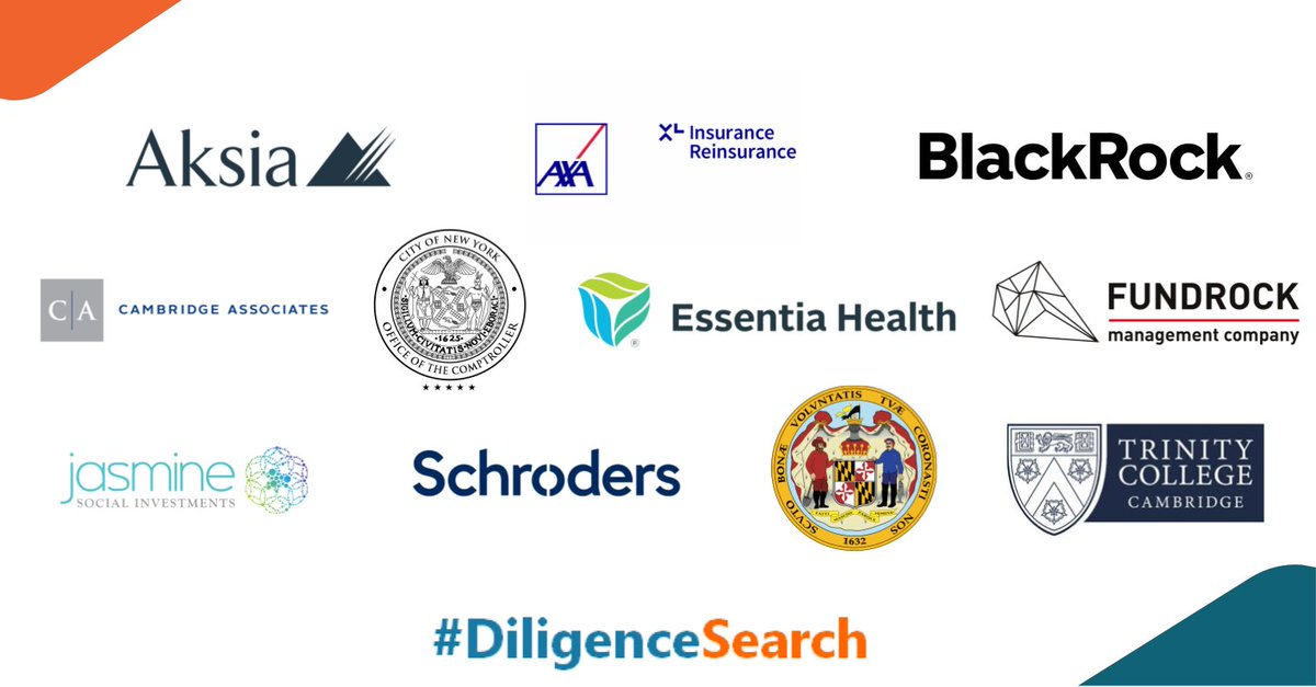 Welcome to #DiligenceSearch November edition! We've starred these jobs:
Aksia, AXA XL, BlackRock, Cambridge Associates, City of New York, Essentia Health, FundRock Group, Schroders, State of Maryland, Trinity College Cambridge

hubs.ly/H0zpP1l0
#hiring #fintech #opentohire