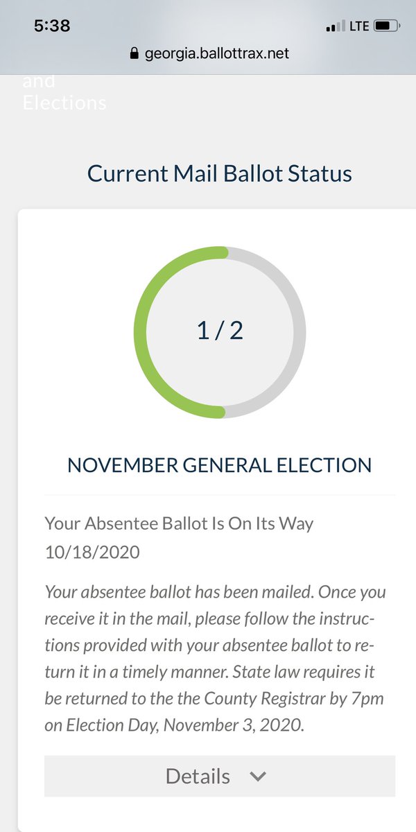 IAmLuluRose's tweet photo. @ajcpolitics As of this evening, my son’s absentee ballot (cast at a ballot box in Milton, GA on Saturday - and have video proof) has yet to be counted. Starting to get nervous #gapol https://t.co/ikcfh8UgYD