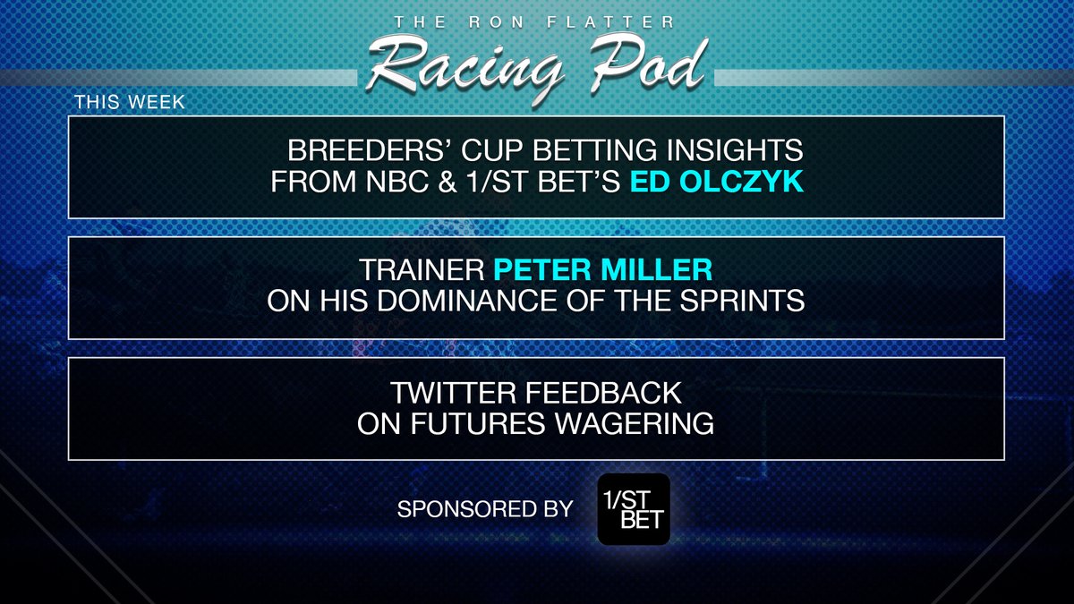 ronflatter's tweet photo. ONE @BREEDERSCUP
TWO PODS
* #EdOlczyk of @NBCSports & trainer #PeterMiller.
https://t.co/uIZKM7XFCy
* Handicappers @andrewssports, @DKSportsbook's Johnny Avello, @Nybookieduane & @VSiNVinny.
https://t.co/Bj3zySVZHW
The @ronflatter Racing Pod is sponsored by @1stbet. @VSiNLive https://t.co/LhlAPyWuPI