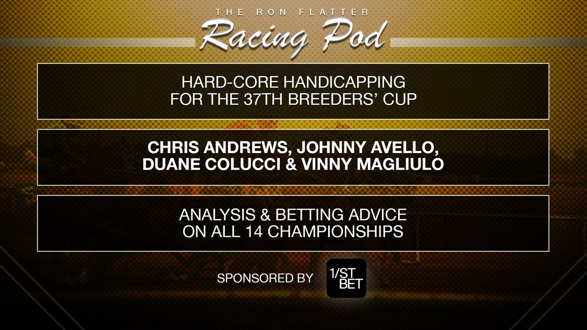 ronflatter's tweet photo. ONE @BREEDERSCUP
TWO PODS
* #EdOlczyk of @NBCSports & trainer #PeterMiller.
https://t.co/uIZKM7XFCy
* Handicappers @andrewssports, @DKSportsbook's Johnny Avello, @Nybookieduane & @VSiNVinny.
https://t.co/Bj3zySVZHW
The @ronflatter Racing Pod is sponsored by @1stbet. @VSiNLive https://t.co/LhlAPyWuPI