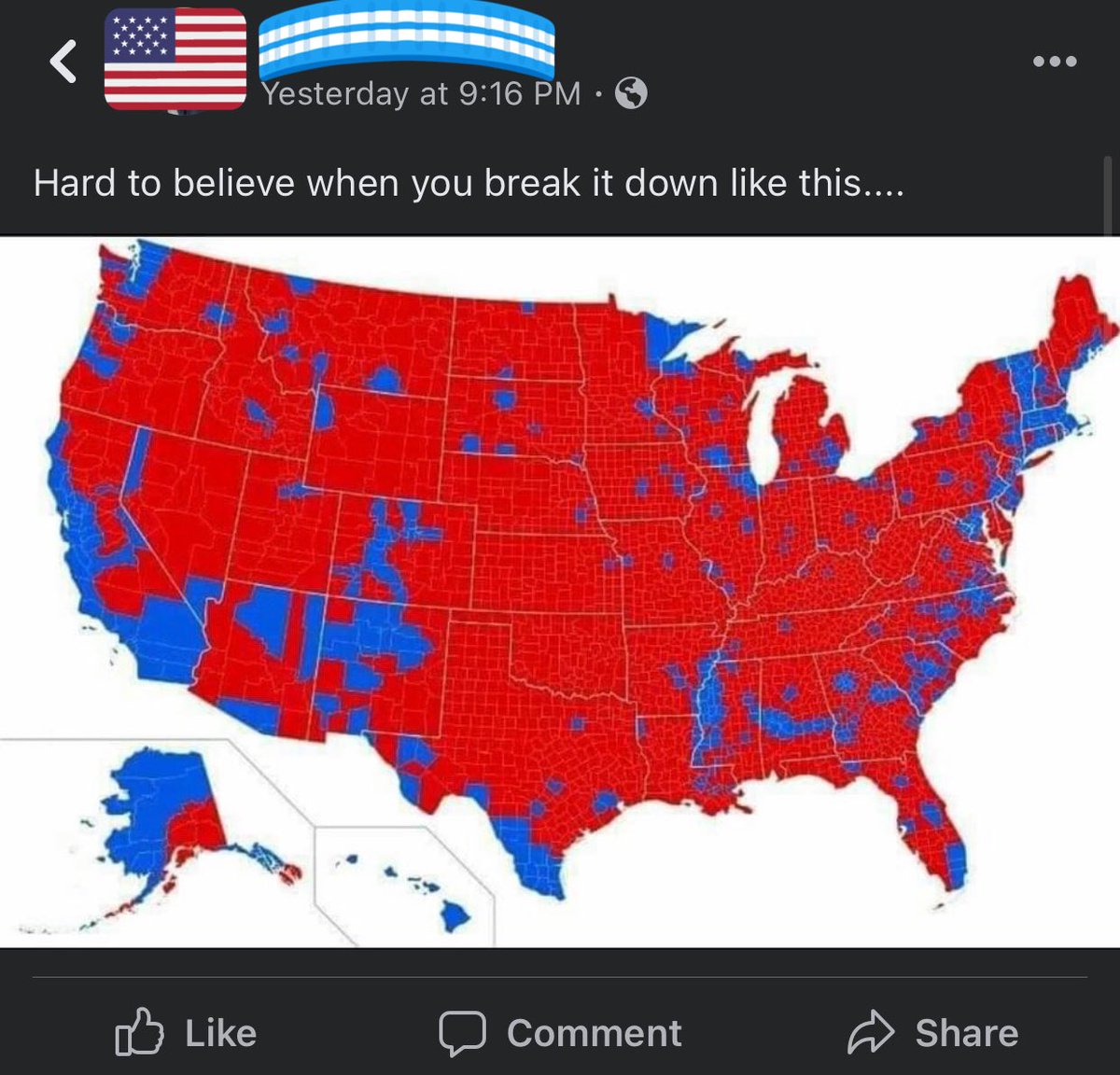 Smuttyyyy's tweet photo. I’m just saying, maybe we shouldn’t encourage everybody to vote ... especially idiots who can’t understand simple concepts like population density🤣 https://t.co/5ALOmn4wsA