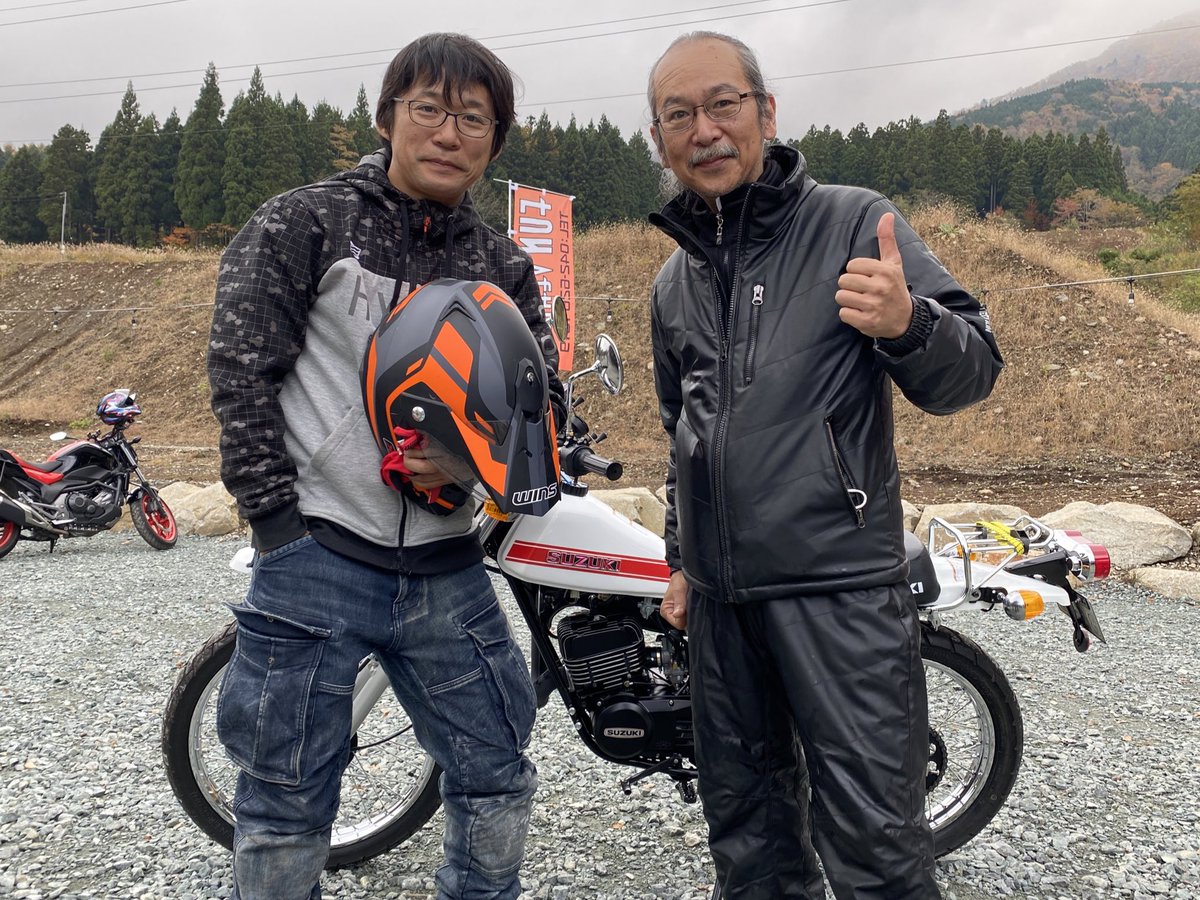 Ningen Isu 人間椅子 Official 哀愁のワジマシーン 二宮祥平ホワイトベースにて 和嶋のバイクが紹介されました 道志村レジャーランド ホワイトベース 新車 Ts185参考動画 今唯一新車で手に入る2ストスクランブラー T Co Hcbqlgvduf