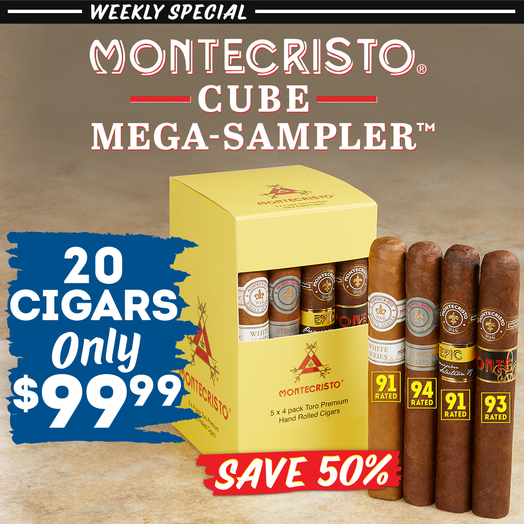 CigarsIntl's tweet photo. You can never go wrong with Montecristo and this week get 20 Top-Shelf Montecristo for only $99.99, that's nearly $100 in savings. 

Get them in your humidor now, https://t.co/Gk0TmsZk2G

#cigars #cigardeals #cigarsonline #montecristocigars #botl #sotl #cigarsinternational https://t.co/uptb3bo6oP