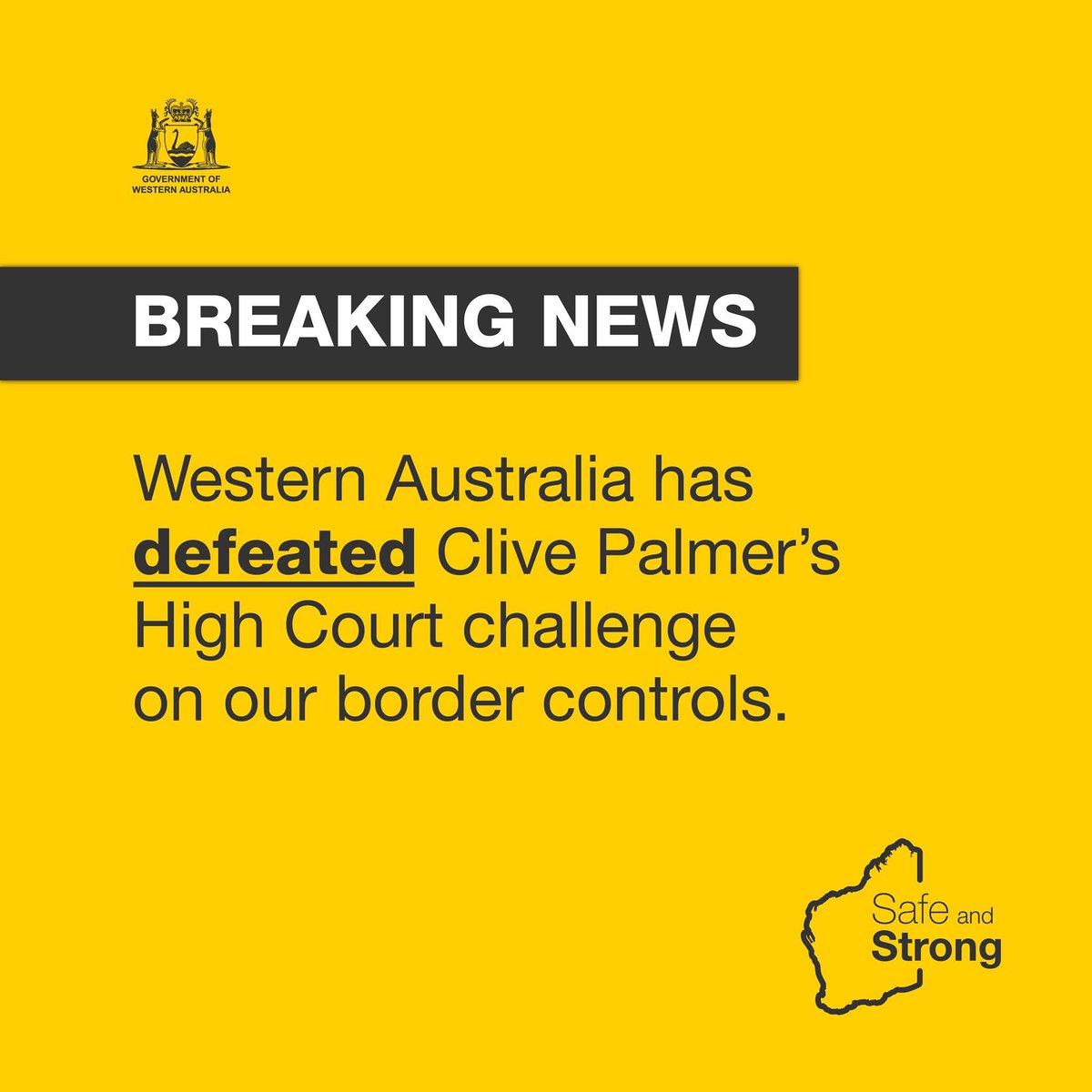 MarkMcGowanMP's tweet photo. This is a significant victory. 

I will always fight to protect the health of Western Australians. 

Thank you, WA. https://t.co/hJ0fS9WJ7D