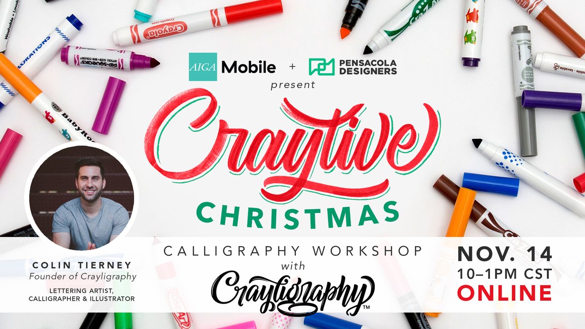 aigamobile's tweet photo. Join us online on November 14th for Creative Christmas calligraphy workshop! Get your tickets today! https://t.co/oKa4PQ7AyZ https://t.co/teGf0DjGE8