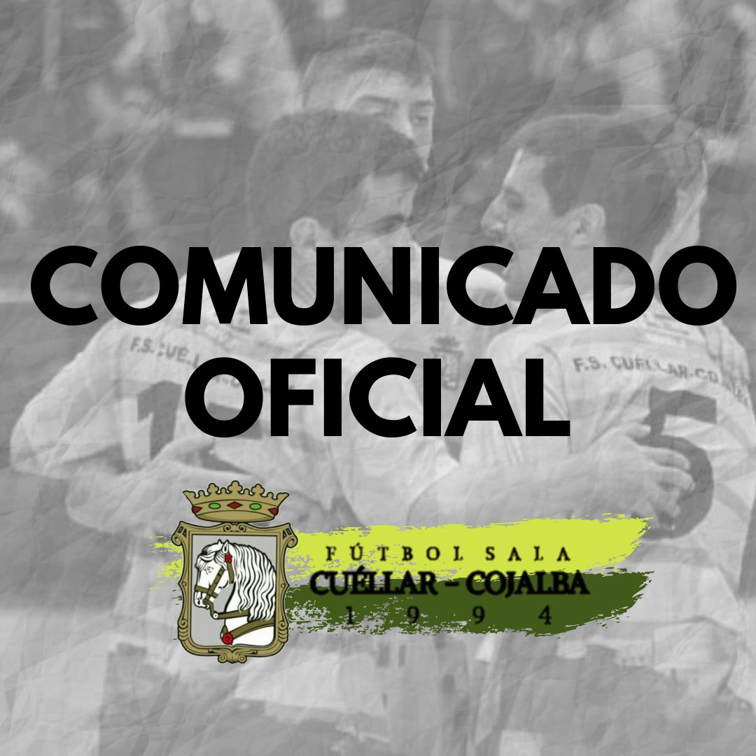 FSCuellar's tweet photo. COMUNICADO OFICIAL| El FS Mariano Rico Cuéllar se retira de la Segunda División "B" apelando a la responsabilidad social ante los últimos datos de la evolución de la pandemia.
.
#OrgulloDeUnaVilla💚 https://t.co/Gg4fb2VArz
