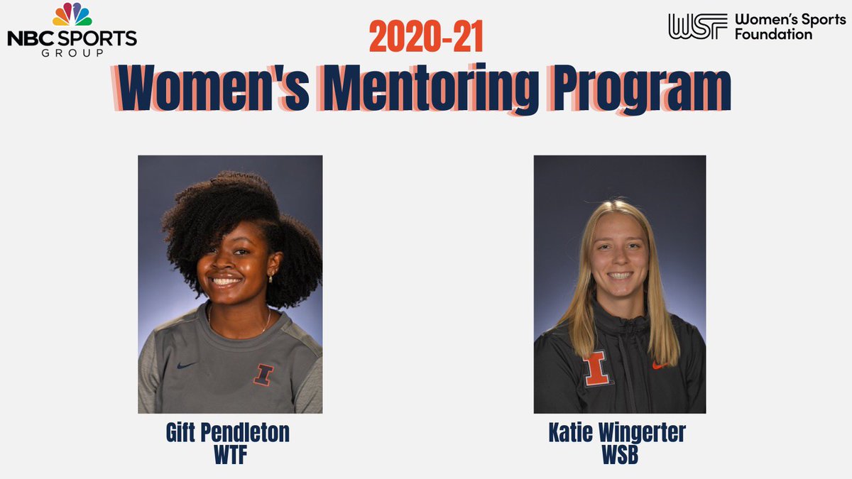 TheIlliniWay's tweet photo. Congratulations to Gift and Katie who have been selected to be part of the Women’s Sports Foundation and NBC Sports Group Mentoring Program! 👏🏼🔶🔷 https://t.co/MIVQLoEBuy