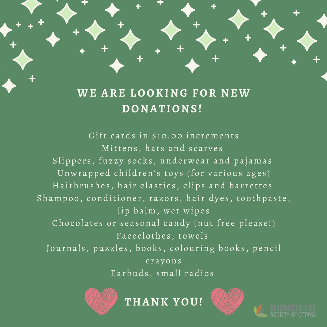 EFryOttawa's tweet photo. Can you help us out? We are looking for NEW donations for our clients! https://t.co/hmuceW0mze