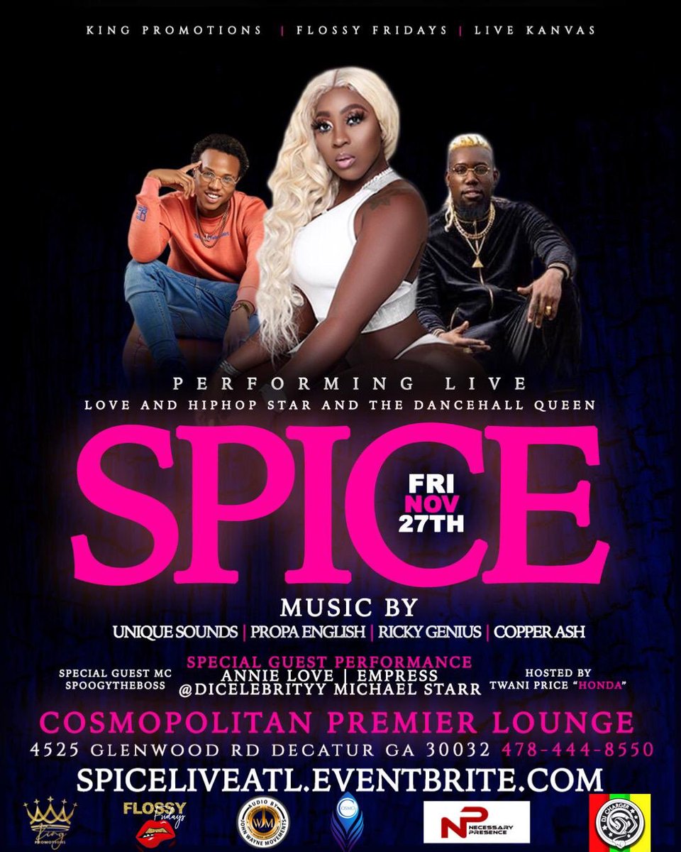 DiCelebrityyja's tweet photo. @spiceofficial @twaniprice Nov 27th Get Ready!! https://t.co/WYvC6YkbsG