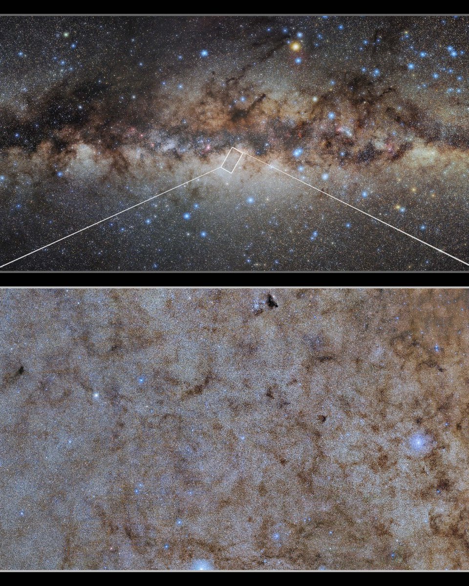 NOIRLabAstro's tweet photo. Get a close up view of the center of the #MilkyWayGalaxy in this pull-out image from the @cerrotololo #DarkEnergyCamera (#DECam). The DECam image covers around 4 x 2 degrees - an area about 8 times as wide as the full Moon: https://t.co/dAoRNhXrWW
#GalacticBulge #CTIO #NOIRLab https://t.co/NBniS58Imn