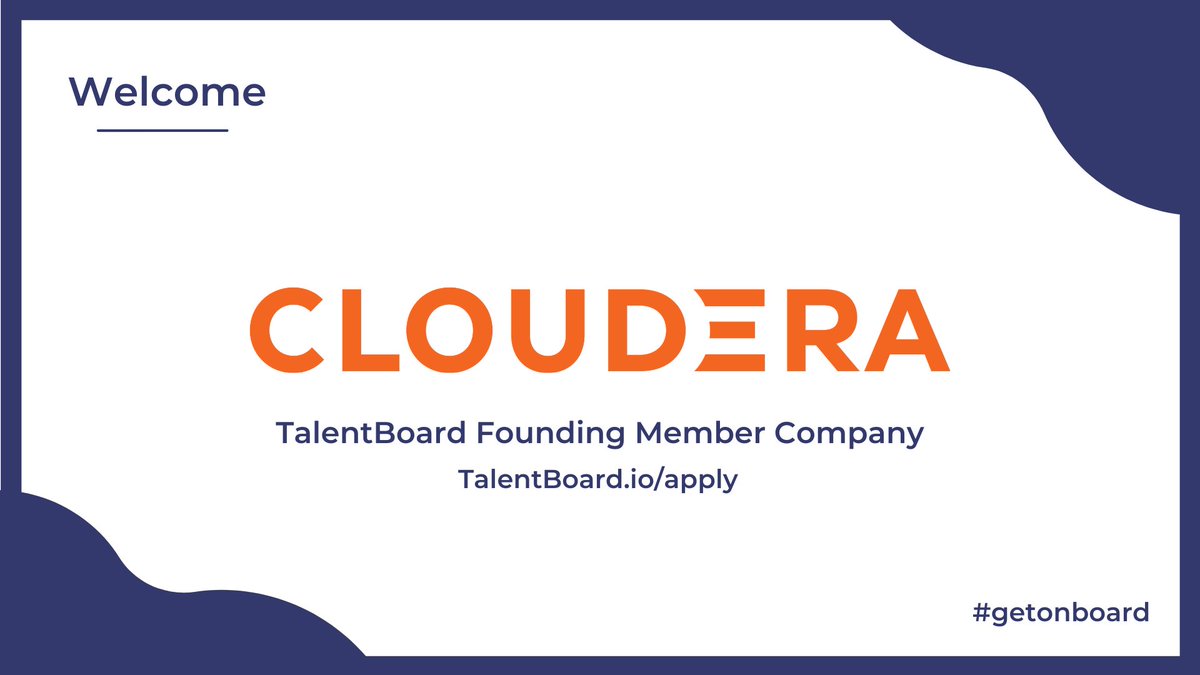 TalentBoardHQ's tweet photo. Introducing @cloudera as one of our founding companies at #TalentBoard! Current #opportunity:

🌤️ https://t.co/WpXX6UHdAB

➡️ Make sure to complete the common application to apply by Nov 8: https://t.co/6OfAzGmqLw 

#getonboard https://t.co/FzNjihscii