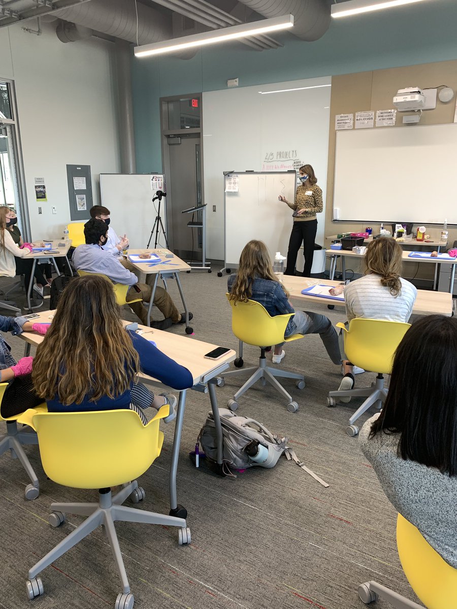 APEX_HealthSci's tweet photo. We want to Thank Mandy Newton Rosenow,  PA, for teaching us the proper “surgeon’s” knot and simple interrupted stitch today. https://t.co/TM3HBC0WNi
