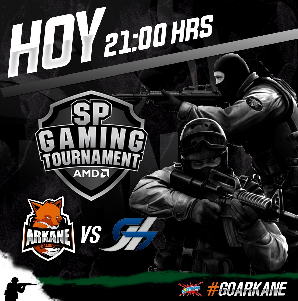 Arkane_Gaming_'s tweet photo. HOY 21:00 HRS @arkane_gaming vs @geniuzhard

Los chicos de CSGO buscan hoy mantener el invicto en la #spgamingtournament @spgtchile

https://t.co/5Seh3R5Wvy

#goarkane #csgo #SPGamingTournament #AMD #HyperX #RepublicOfGamers #LogitechG #Corsair #Zotac #Microsoft #SPDigital https://t.co/wT2P1Blj4G