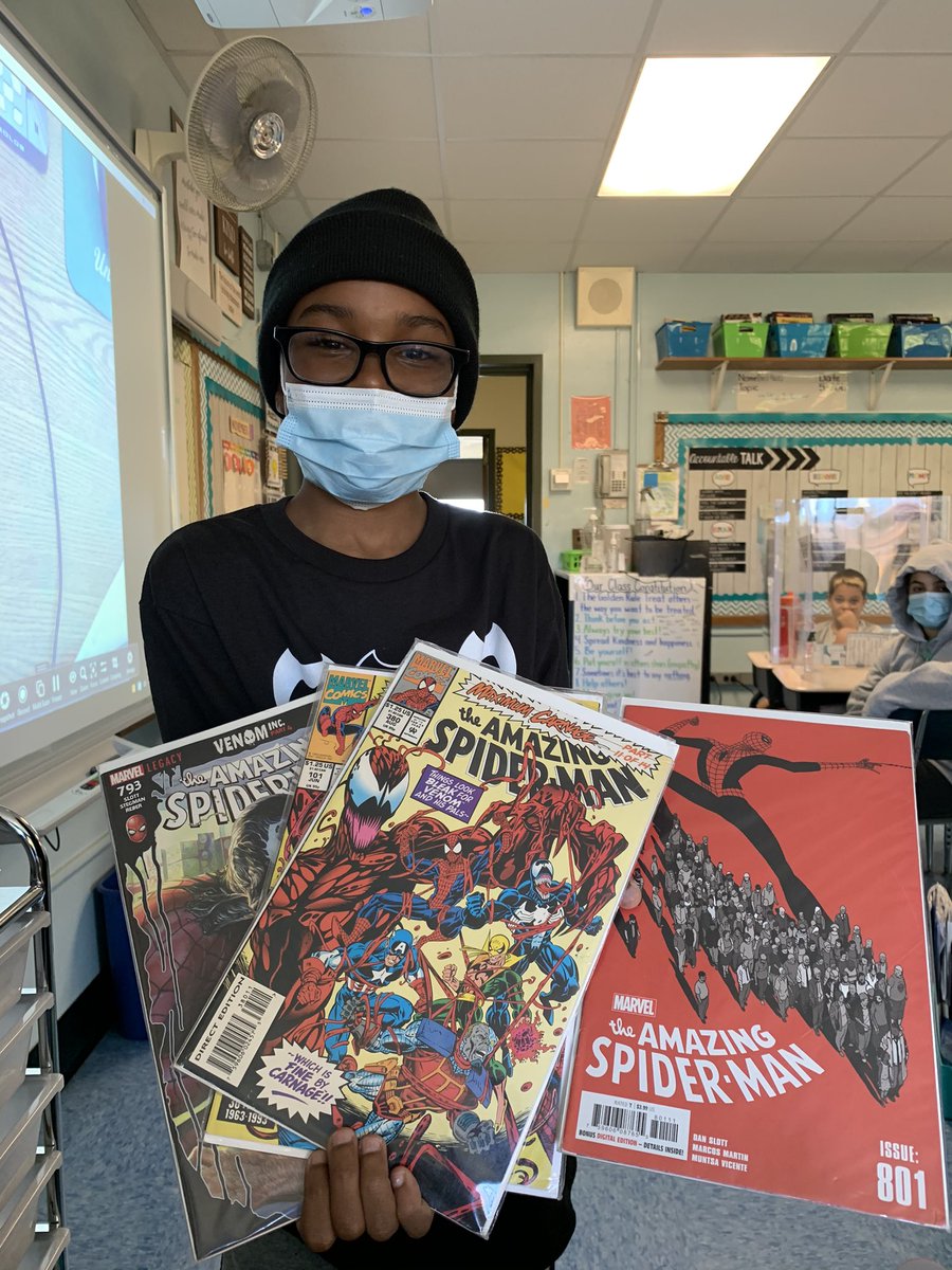 Today’s birthday boy chose to share his comic book collection with us!