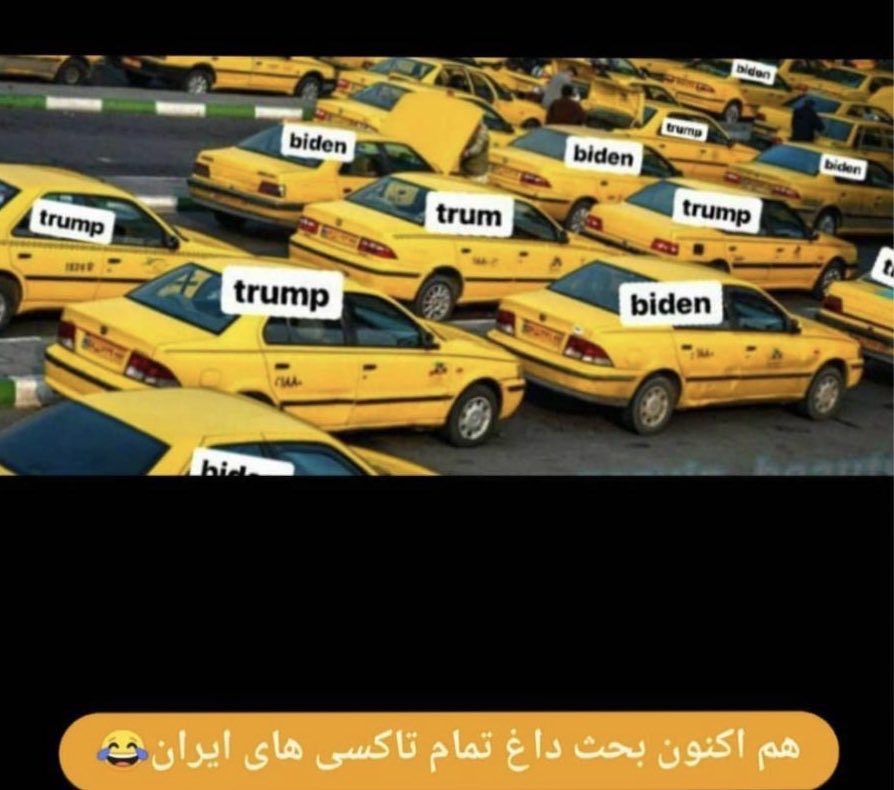 “The heated discussion of all taxis in Iran right now”  #Election2020  
