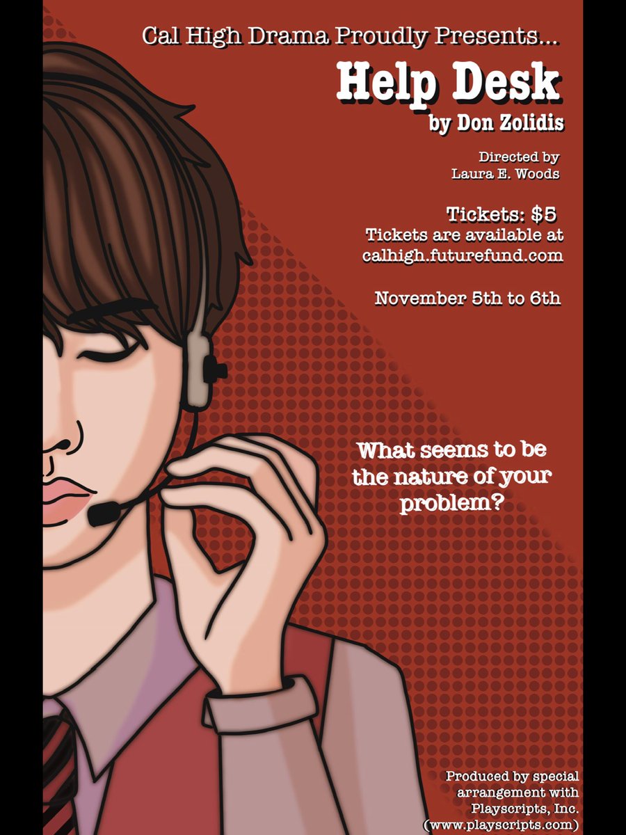 The first virtual performance by <a href="/CalHighDrama/">Cal High Drama</a> is tonight and tomorrow. Tickets are $5 to watch “Help Desk” and are available at calhigh.futurefund.com. <a href="/calhighinfo/">California H.S.</a> <a href="/SRVUSD1/">SRVUSD</a> <a href="/SRVCPTA/">SRV Council of PTAs</a>  <a href="/CHSLibrary6/">CHS Library</a> <a href="/calhighsings/">CHS Choir</a>