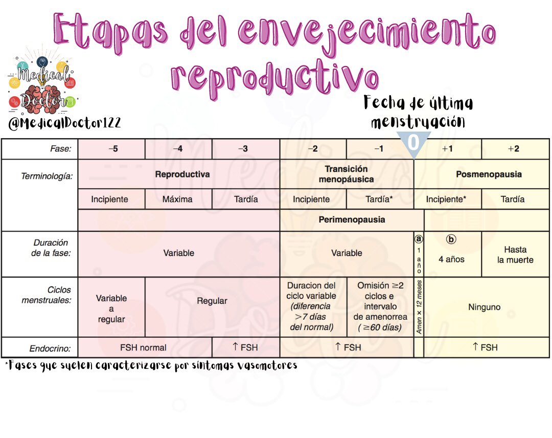MedicalDoctor12's tweet photo. Etapas del envejecimiento reproductivo https://t.co/tH4dJBBgj8