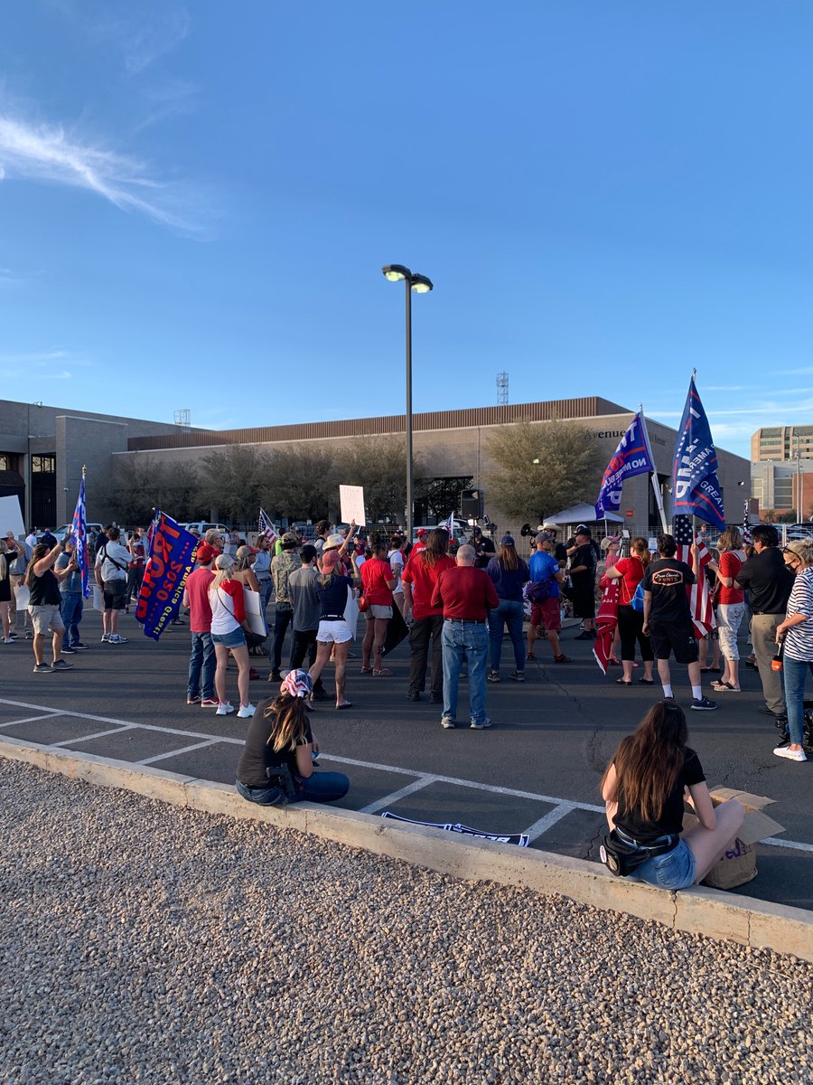 Back at the Maricopa County Election Center. Now there’s merch.