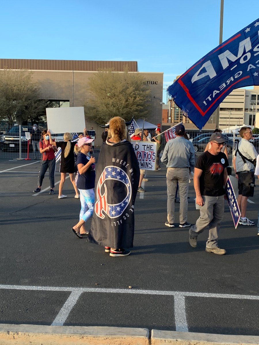 Back at the Maricopa County Election Center. Now there’s merch.